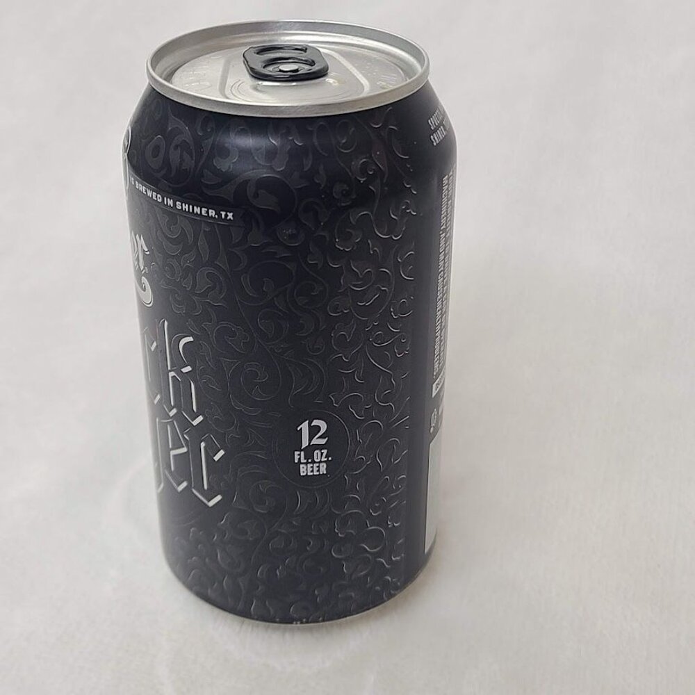 Shiner Black Lager Empty Beer Can Bottom Opened Spoetzl Brewery Texas - Picture 5 of 9